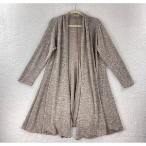 All Hours Cardigan Sweater Womens‎ Medium Brown Heathered Long Sleeve USA Made